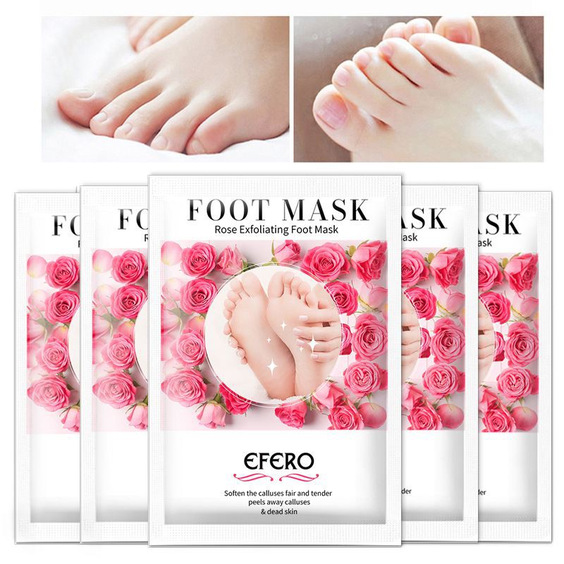 Rose Exfoliating Foot Mask Moisturizing Exfoliation for Legs Heels Remove Dead Skin Pedicure Peeling Feet Mask | BigBuy360 - bigbuy360.vn