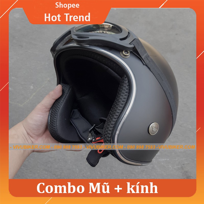 ✻Mũ bảo hiểm 3/4 NTMAX chính hãng đen nhám lót cá tính - Nón full cực ngầu