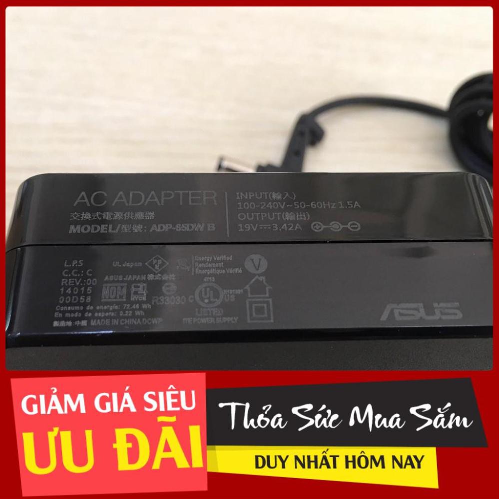 SẠC LAPTOP ASUS 19V-3.42A VUÔNG ZIN CHÍNH HÃNG