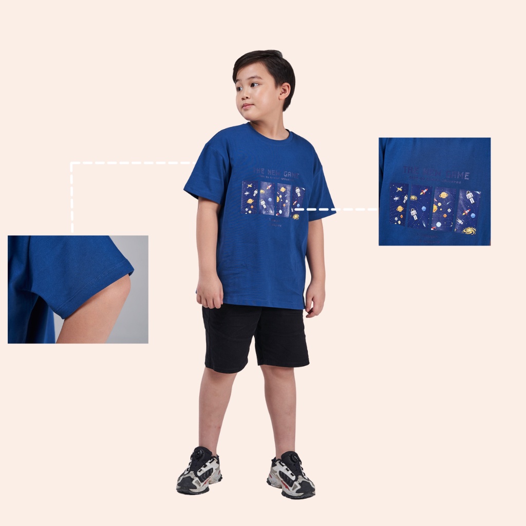 Áo thun trẻ em YODY vải cotton compact mêm mịn, thoáng mát in hình dễ thương TSK5215