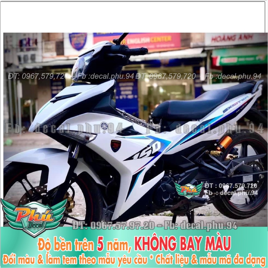 Tem Rời Exciter 150 Bản kỉ niệm xe trắng (K) -1