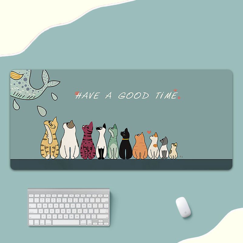 Tấm Lót Chuột & Bàn Phím Máy Tính Cỡ Lớn Chống Trượt In Hình Hoạt Hình Dễ Thương