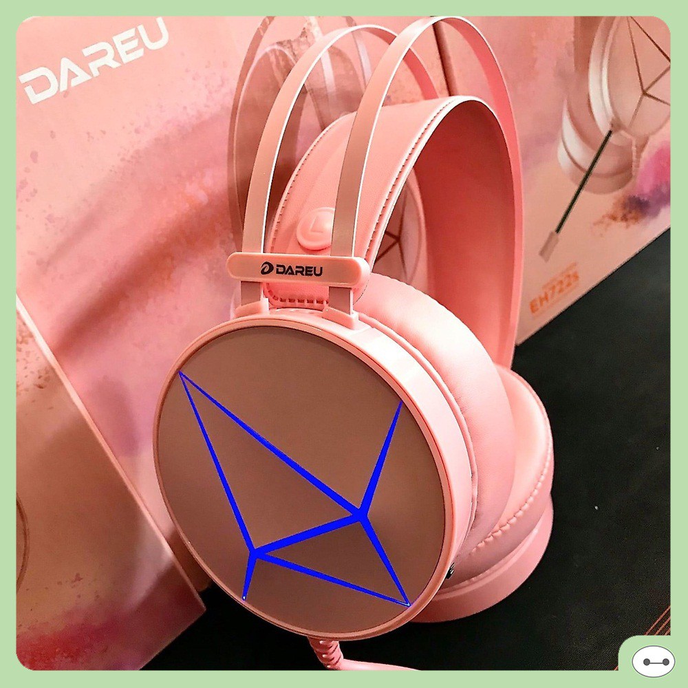 TAI NGHE DAREU EH722s 7.1 LED RGB HỒNG MAGIC QUEEN