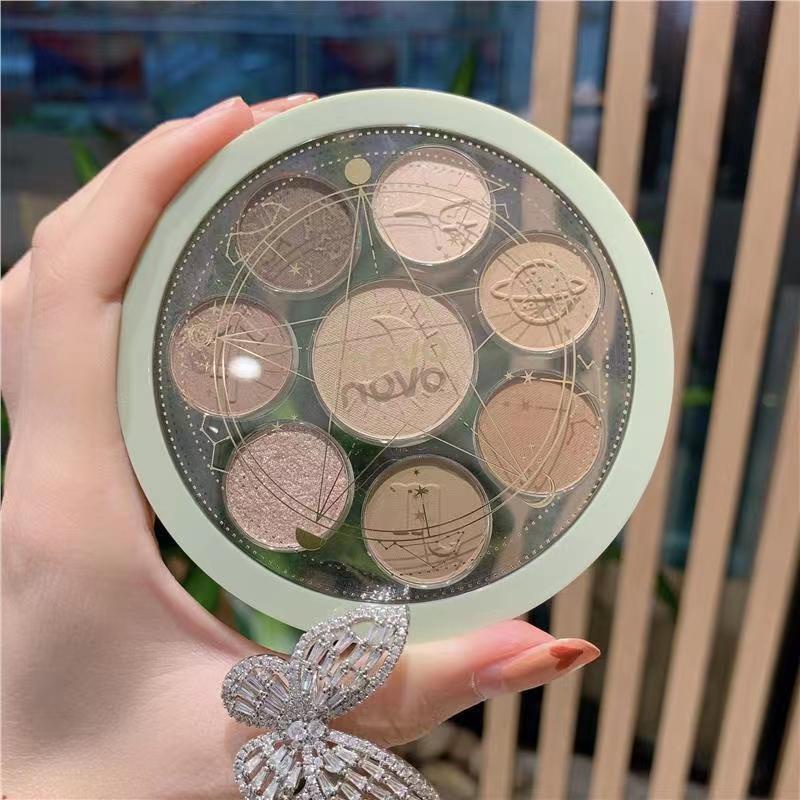Bảng Phấn Mắt NOVO 8 Màu Tông Nhũ Và Lì Trang Điểm Chống Nước Lâu Trôi NO.5641
