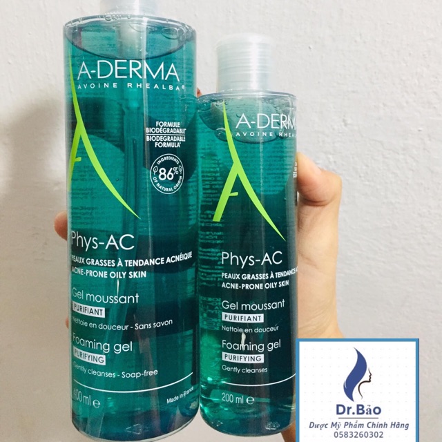 GEL RỬA MẶT ADERMA 200ml