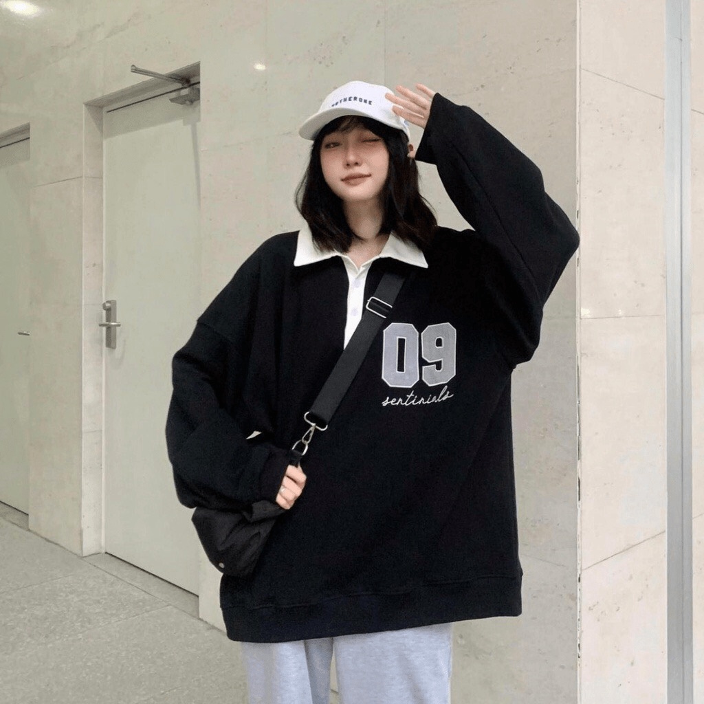 ÁO KHOÁC CHUI OVERSIZE CỔ SƠ MI CỰC CHẤT CÁ TÍNH CHUẨN GU THỜI TRANG
