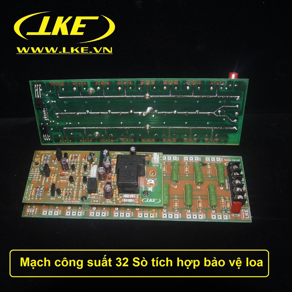 1 cặp mạch công suất 32 Sò tích hợp bảo vệ loa fip thủy tinh LKE