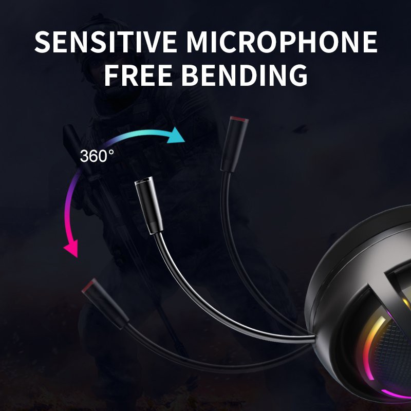 Tai nghe chuyên game PSH 100 led RGB giá rẻ jack cắm 3.5 truyền thống, hàng full box bảo hành 12 tháng