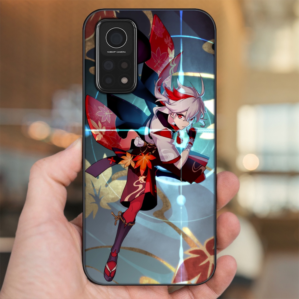 Ốp lưng Xiaomi Mi 10T Pro 5G viền đen in hình Kazuha Genshin Impact