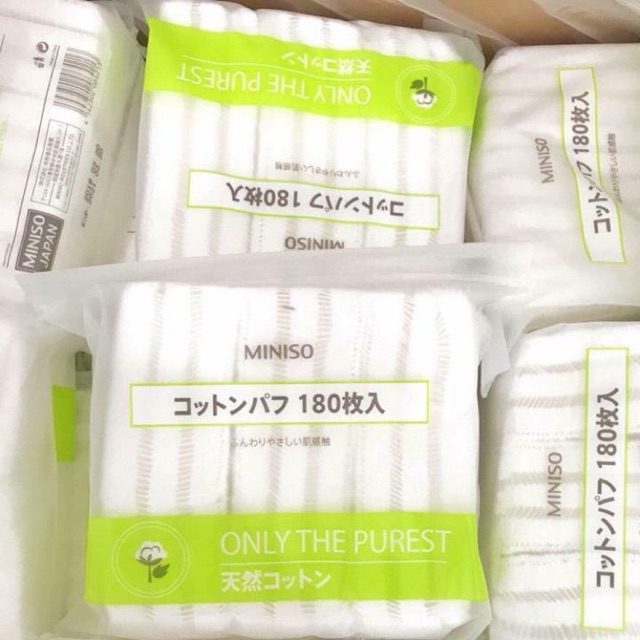 Bông tẩy trang Miniso (180 miếng