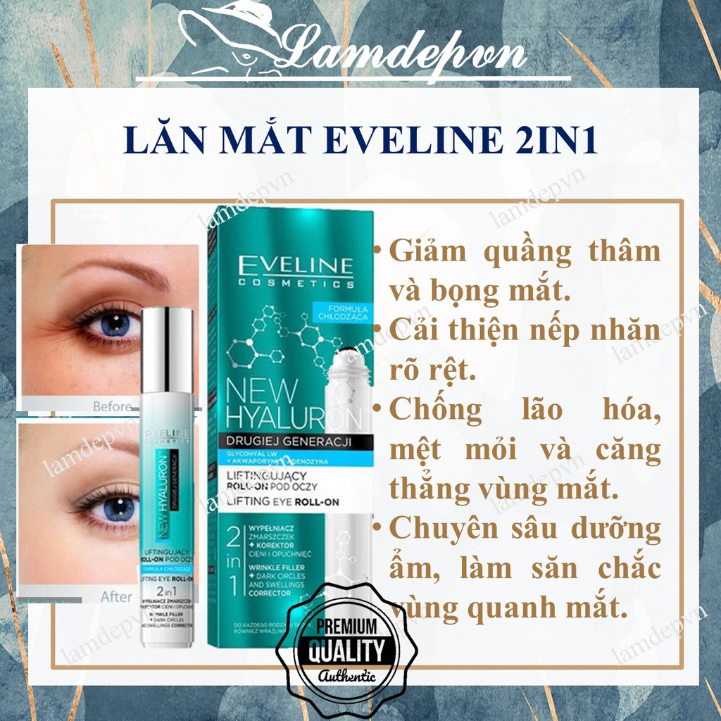 Thanh Lăn Mắt EVELINE giảm quầng thâm, bọng mắt