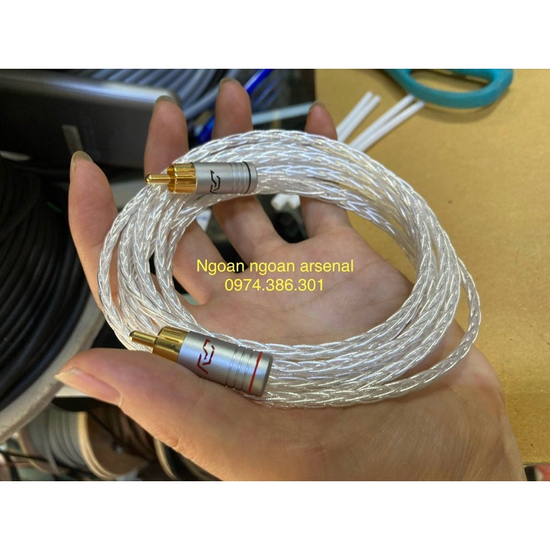 Dây hoa sen Av RCA 8 lõi mạ bạc cao cấp DIY nhập khẩu chính hãng