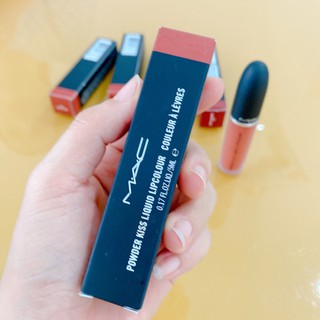 Son kem MAC 998 Sorry Not Sorry Cam Cháy – Powder Kiss Liquid Lipcolour