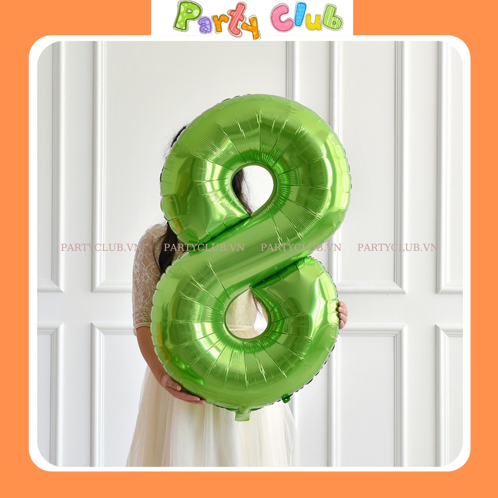 Bóng số tuổi sinh nhật màu xanh size đại 70cm