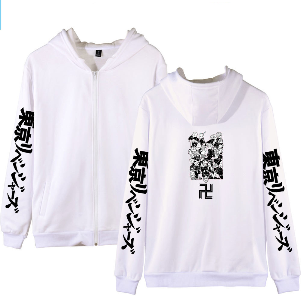 Áo Khoác Hoodie Tay Dài In Họa Tiết Anime Tokyo Revengers 3d Phối Khóa Kéo Cá Tính Cho Nam Và Nữ