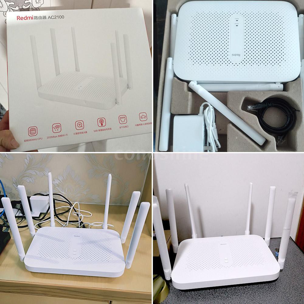 Bộ định tuyến Xiaomi Redmi AC2100 2.4GHz 5GHz 2033Mbps Gigabit 6 Anten CPU lõi kép 128MB Hỗ trợ 128 thiết bị