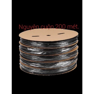 Nguyên cuộn 200 mét. Ống gen co nhiệt cách điện chống cháy phi 3mm màu đen .