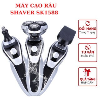 Máy cạo râu đa năng SHAVER SK1588 , máy cạo râu 3in 1 thông minh chống nước cao cấp