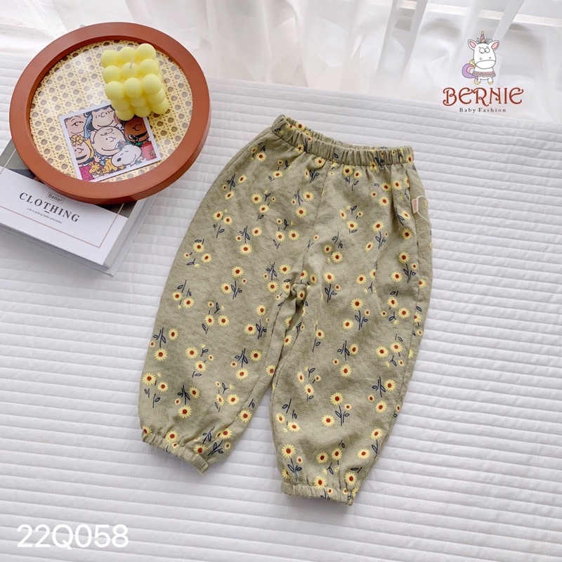 Quần bé gái Bernie chống muỗi chất thô đũi mềm mại cho bé từ 8-23kg-22Q058