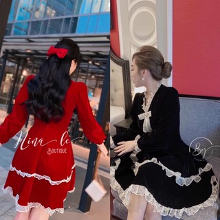 Đầm xoè phối bi  bigsize 60=>90kg
