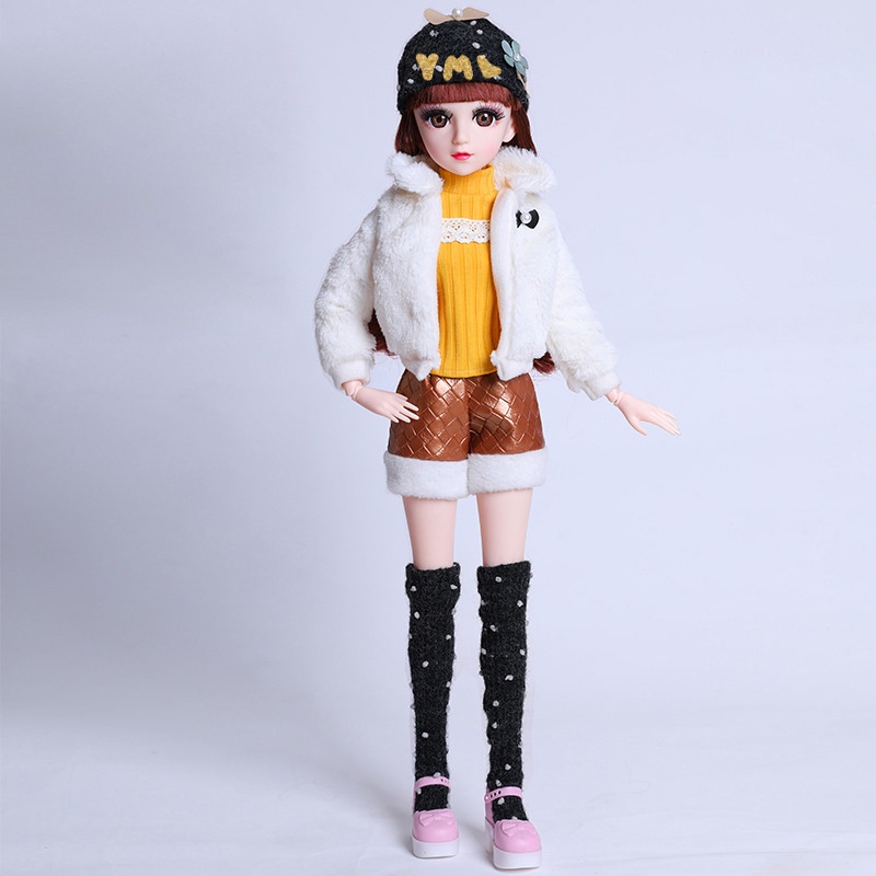 Bộ Đầm + Áo Khoác + Quần Dài 60cm Thích Hợp Làm Quà Tặng Cho Búp Bê 1/3