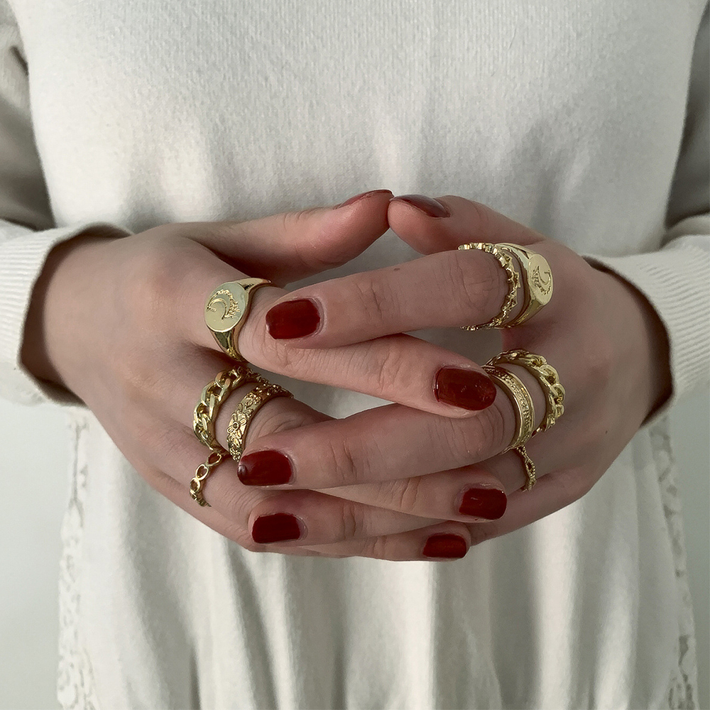 Set 9 nhẫn đeo khớp ngón tay phong cách boho cổ điển thời trang độc đáo cho nữ