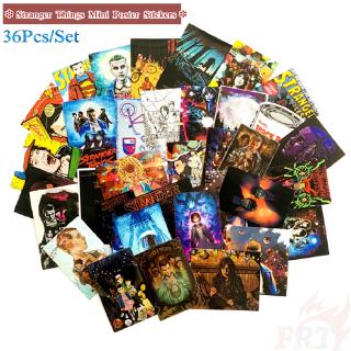 ❉ Poster dán tường Mini hình Stranger Things ❉ Set 36 miếng dán trang trí đa dụng chất lượng cao