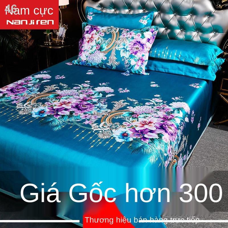 DThảm Nam Cực lụa băng ba mảnh khăn trải giường mùa hè đôi một có thể giặt được gấp điều hòa không khí chiếu mềm