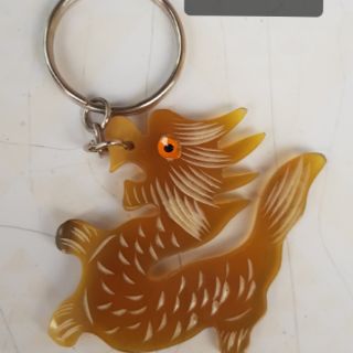 Móc khóa sừng chạm khắc hình 12 con giáp