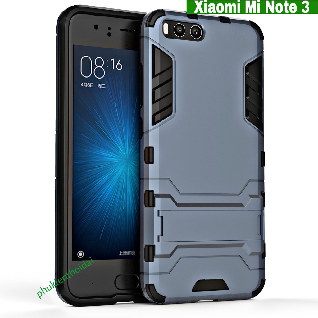 Xiaomi Mi Note 3 Ốp lưng chống sốc Iron Man cao cấp để