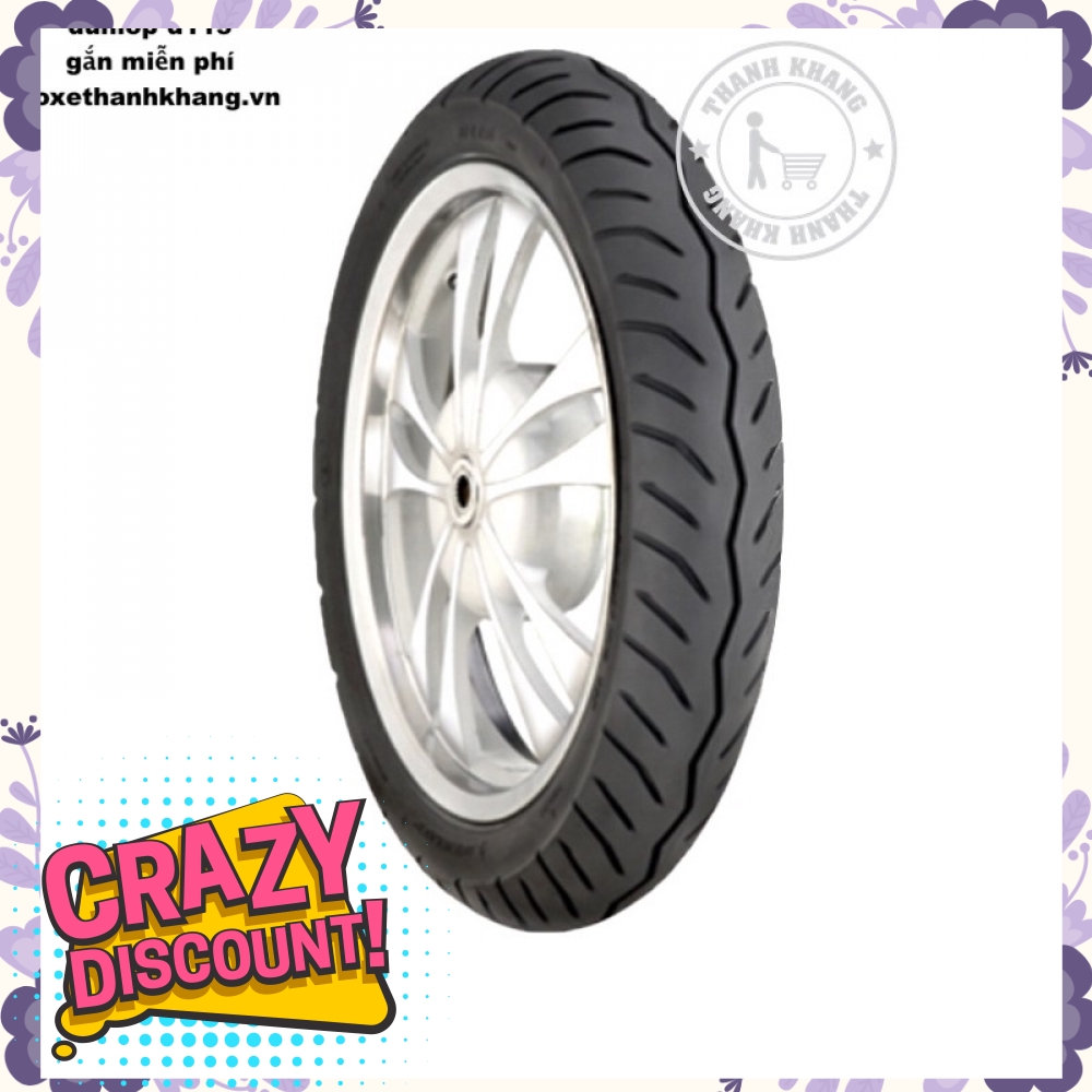 Vỏ xe DUNLOP 90/90/14 TL dành cho xe Honda: Air Blade, Click, Vision, VARIiO Suzuki: Sky,Enjoy,Joyride,Passing 020000038