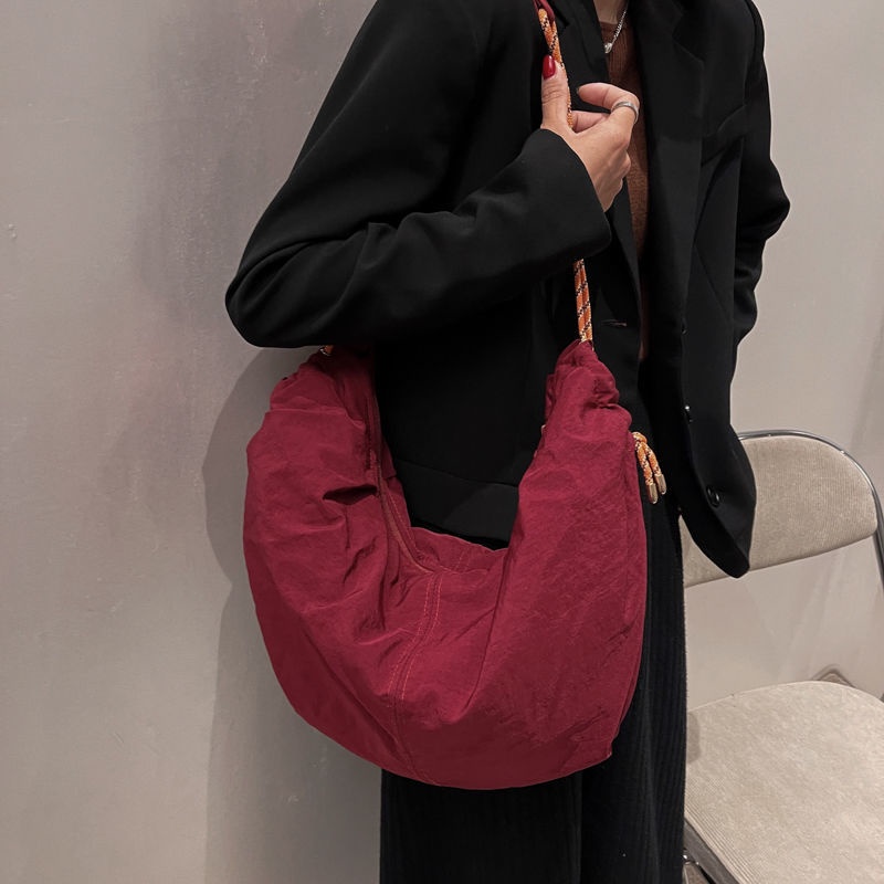 Túi Đeo Vai Mềm Mại Màu Trơn Thời Trang Mùa Đông Chất Lượng Cao Có 7 Kiểu Tùy Chọn