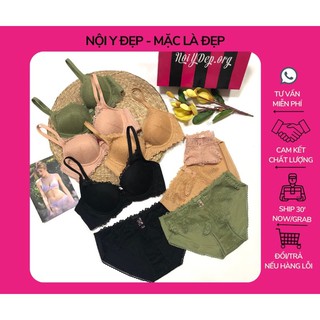 Bộ đồ lót nữ mút vừa ren đẹp 8075 tại Nội y Đẹp