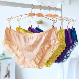 [ĐƯỢC MUA 10 ] Quần lót ren lưới - quần chip ren lưới kháng khuẩn freesize  JCQ11