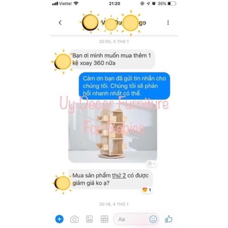 Giá Sách Cho Bé, Kệ Sách Cho Bé Uydecor, Kệ Xoay 360 Độ Gỗ Tự Nhiên Cao Cấp Loại 1 D60 x R60 x C105 cm