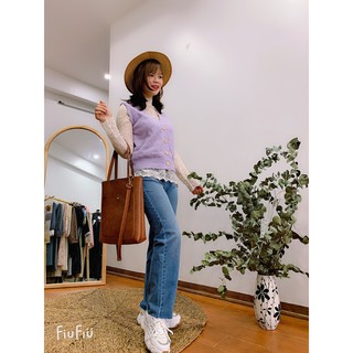 ÁO GILE LEN TÍM CỔ ĐIỂN