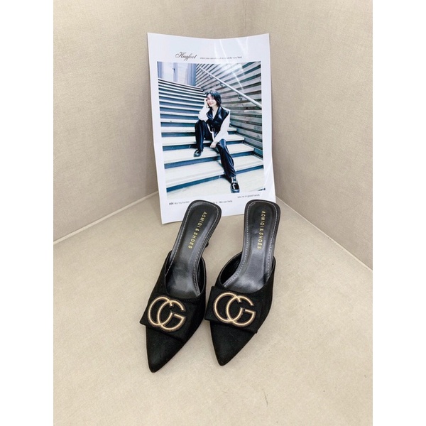 Sục gót nhọn 5p Gc da lộn mới về hàng đẹp giá tốt