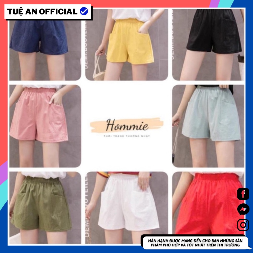 Quần short nữ , quần đùi nữ, chất đũi, big size 40-80kg ,8 màu siêu đẹp