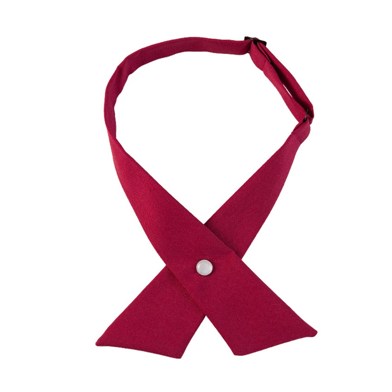 Yoioi Cà Vạt Đồng Phục Học Sinh Nhật Bản Màu Trơn Thắt Nơ Cài Nút Trước Có Thể Điều Chỉnh Cho Nữ