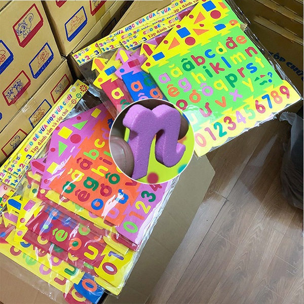 Bảng chữ cái xốp 🚛FREESHIP💰HOÀN XU❤️ Bảng chữ tiếng Việt cho bé học tập vui chơi , Phát Huy Hoàng