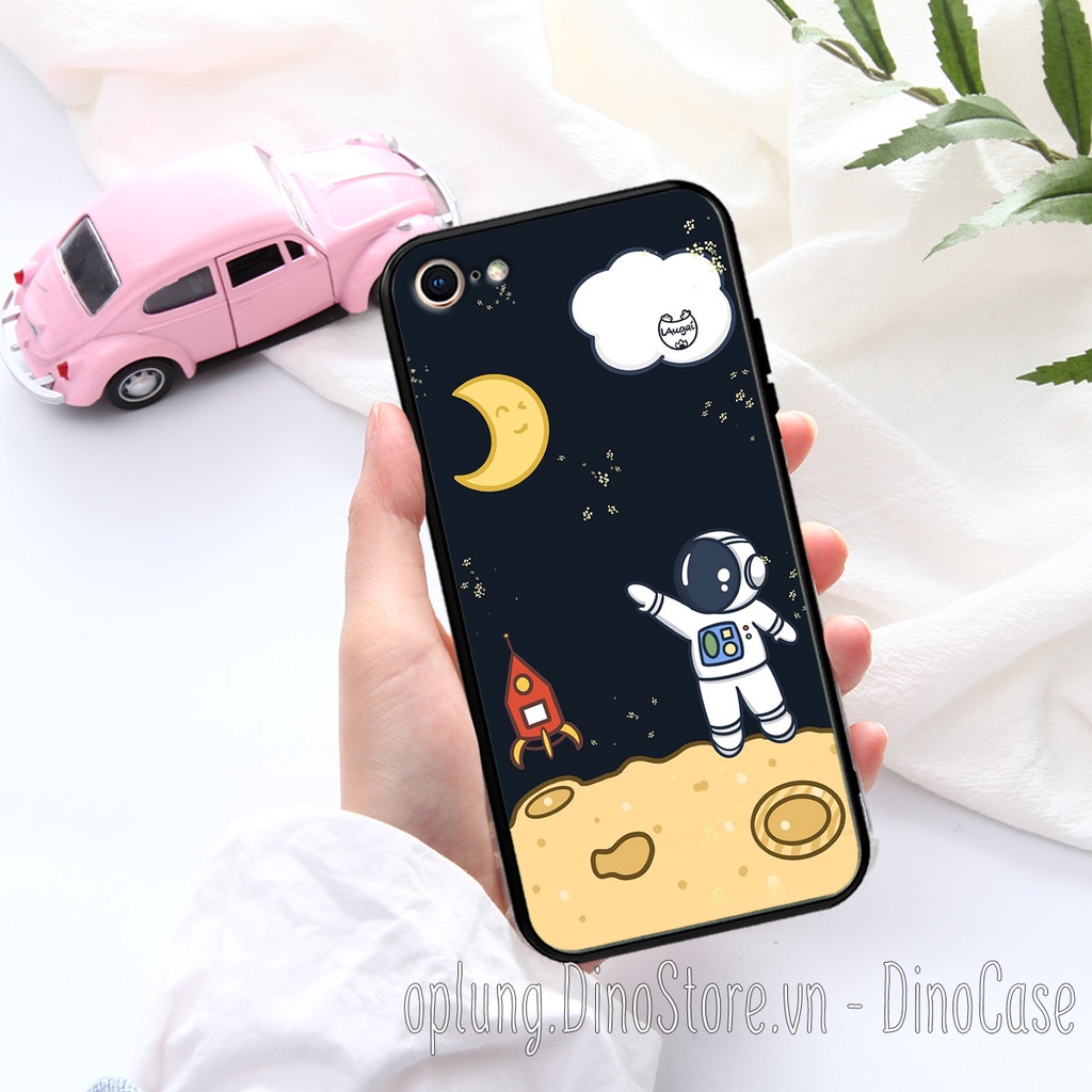 Ốp lưng Iphone 6/6s/6Plus/6sPlus/7G/8G/7Plus/8Plus nhựa viền dẻo hình phi hành gia bảo vệ camera chống bám bẩn.