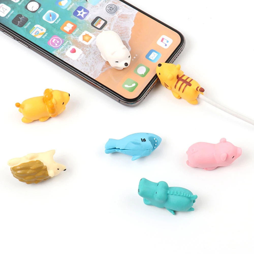 Phụ kiện bảo vệ đầu dây cáp hình động vật xinh xắn