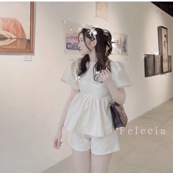 Sét bộ babydoll cột nơ sau lưng siêu hot mùa hè này chuẩn mẩu ảnh [na]