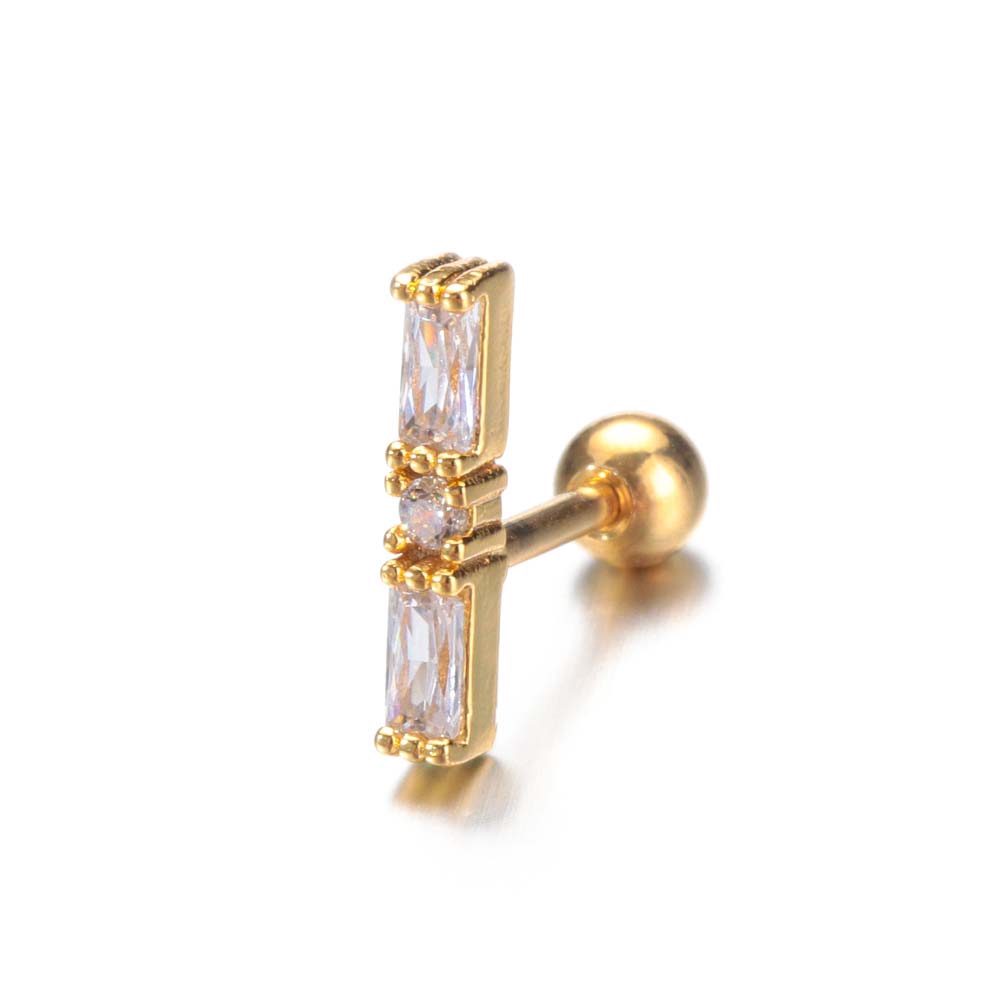 Khuyên Tai Hình Mặt Trăng Và Ngôi Sao Đính Đá Zircon