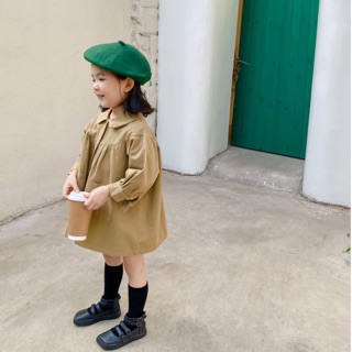 Áo khoác dù mangto cho bé - nhà cam chất thô kaki 2 lớp