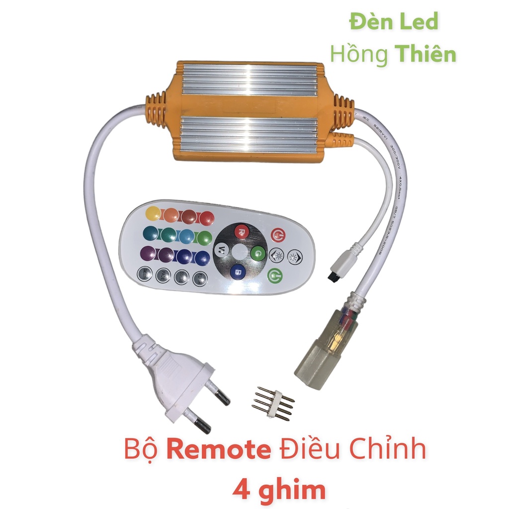Bộ Nguồn Romote 4 kim Dây Led 5050 RGB đổi 7 màu