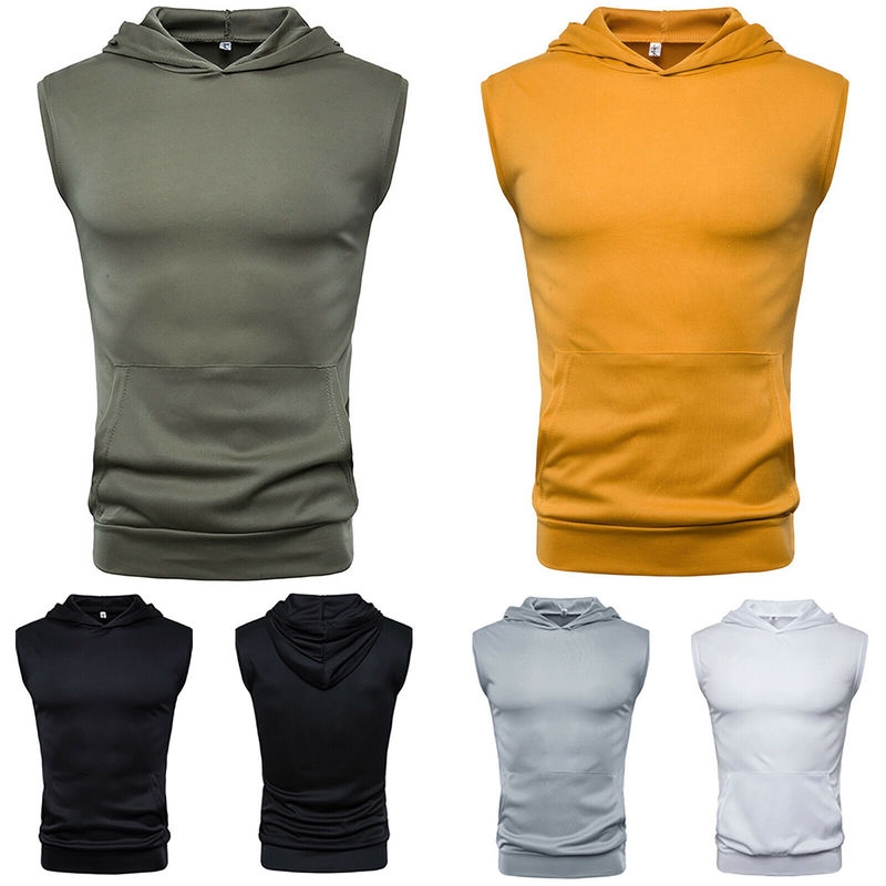 Áo hoodie thể thao không tay cho nam