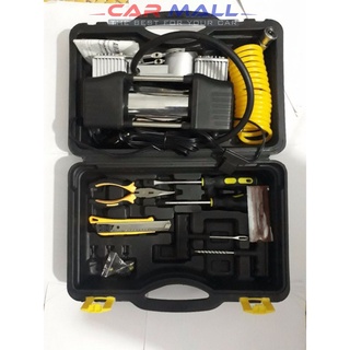 Bơm Lốp Ô Tô 2 Xi Lanh Công Suất Cao (Có Hộp + Bộ Dụng Cụ 12VDC