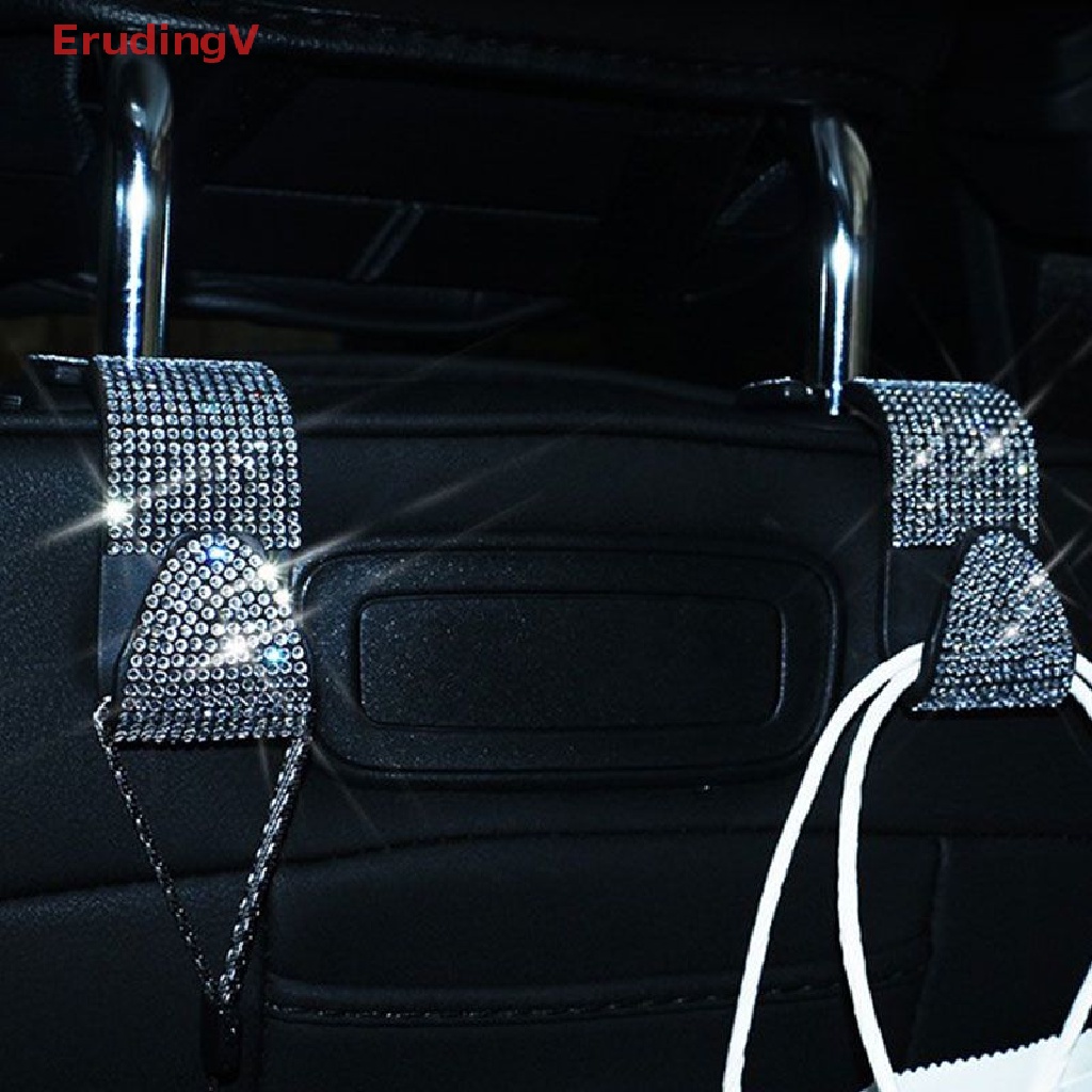 [ErudingV] Móc Treo Đồ Gắn Lưng Ghế Ô Tô Đính Kim Cương Lấp Lánh Thông Dụng [Mới]