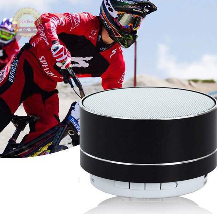 Loa bluetooth mini A10 Foxconn vỏ nhôm nhỏ gọn di động âm thanh tốt bass trầm ấm căng có đèn led nháy tròn